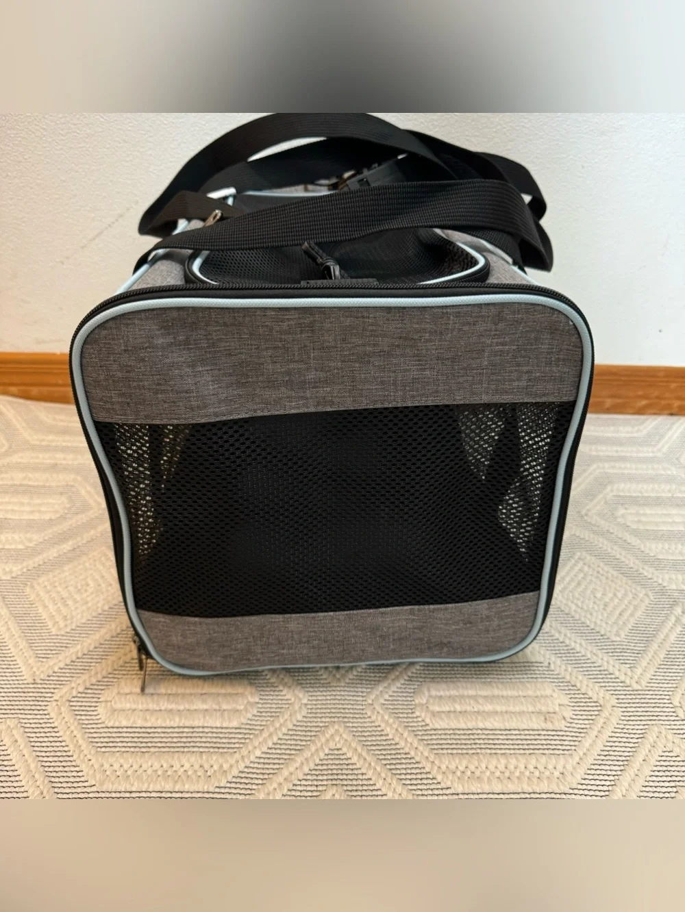 New. Vceoa Soft Pet Carrier 19”x12”x12” Foldable Dog Cat Travel Bag Gray